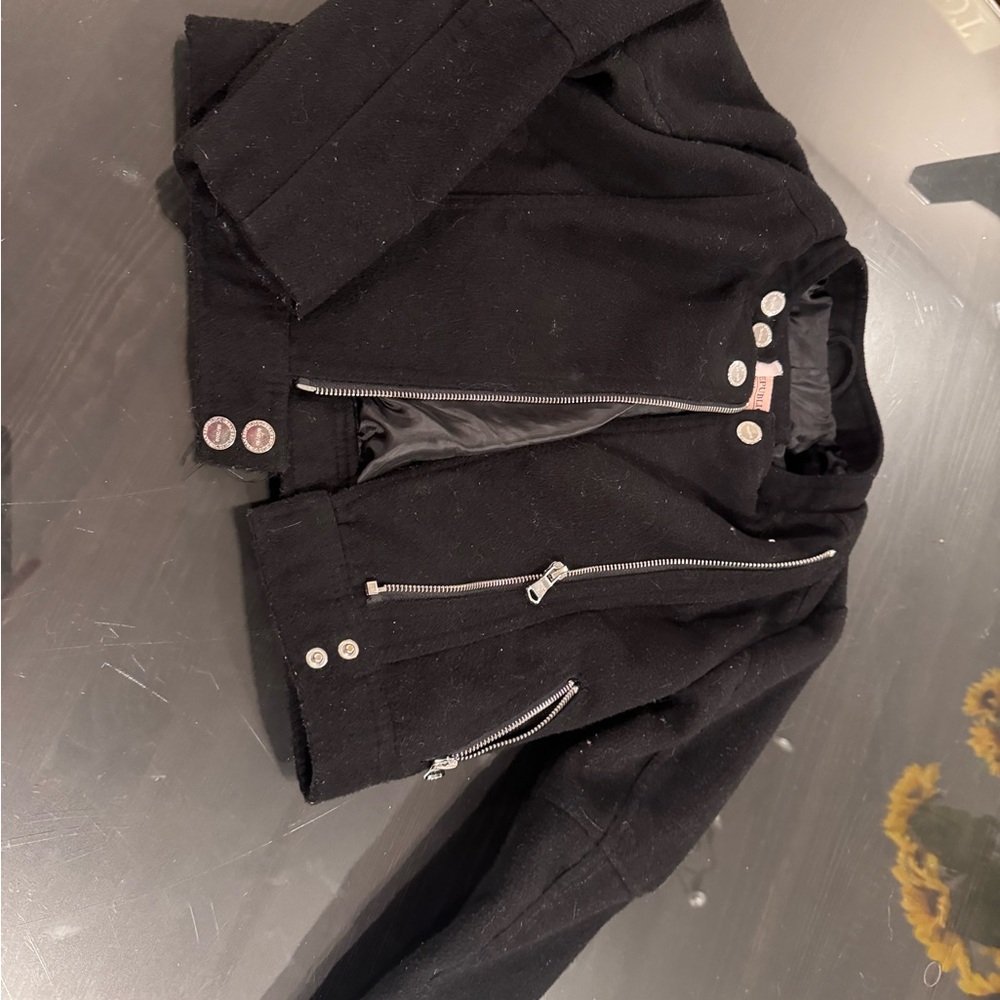 Urban Republic Black Girls' Zip-Front Moto Jacket